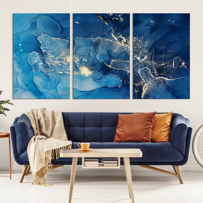 Marble Fluid Effect Large Wall Art Modern Abstract Canvas Wall Art Print