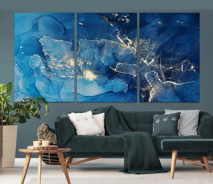 Marble Fluid Effect Large Wall Art Modern Abstract Canvas Wall Art Print