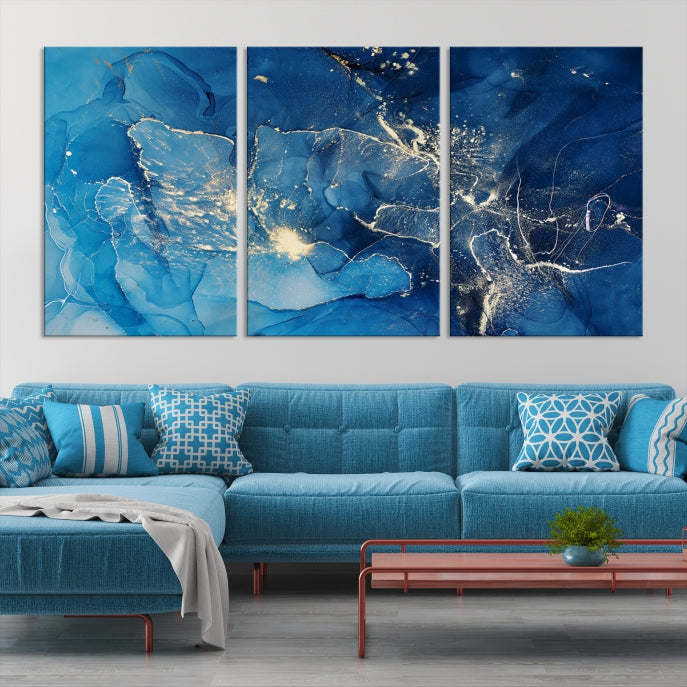 Marble Fluid Effect Large Wall Art Modern Abstract Canvas Wall Art Print