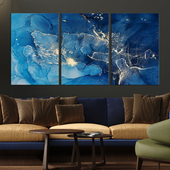 Marble Fluid Effect Large Wall Art Modern Abstract Canvas Wall Art Print