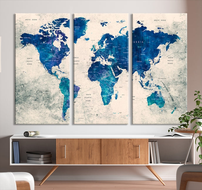 Add a Touch of Style & Function to Your Art Collection with Our World Map Canvas Print Wall Art