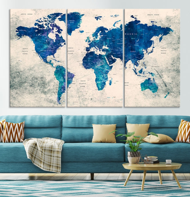 Add a Touch of Style & Function to Your Art Collection with Our World Map Canvas Print Wall Art