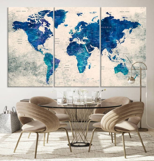 Add a Touch of Style & Function to Your Art Collection with Our World Map Canvas Print Wall Art