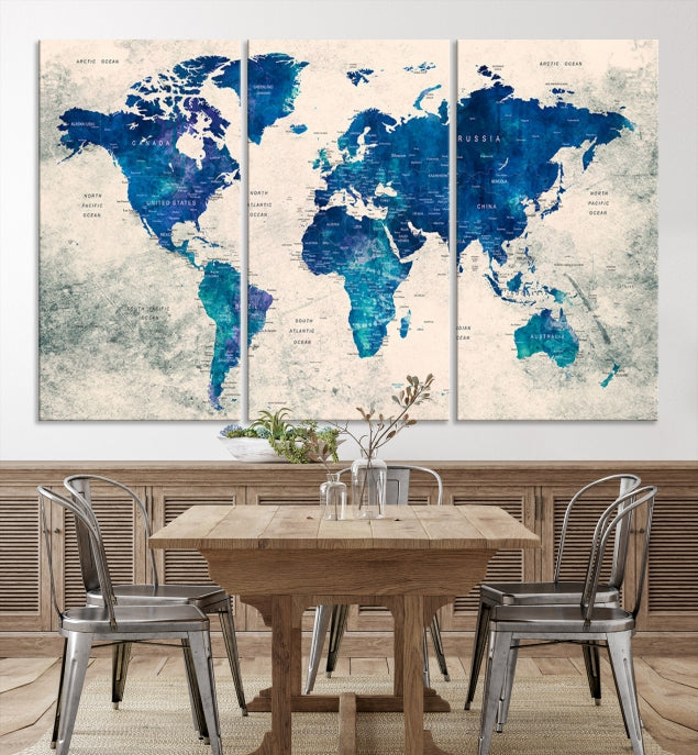 Add a Touch of Style & Function to Your Art Collection with Our World Map Canvas Print Wall Art