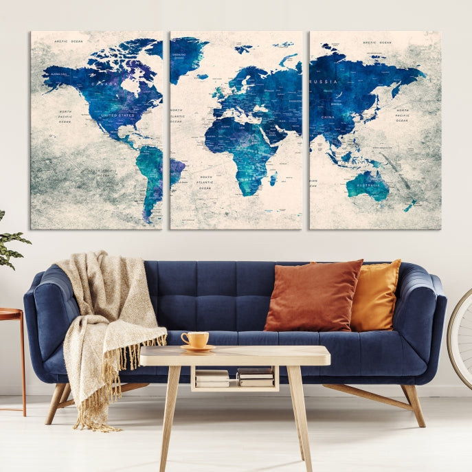 Add a Touch of Style & Function to Your Art Collection with Our World Map Canvas Print Wall Art