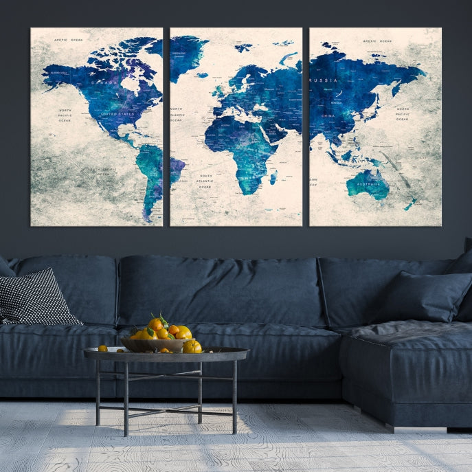 Add a Touch of Style & Function to Your Art Collection with Our World Map Canvas Print Wall Art