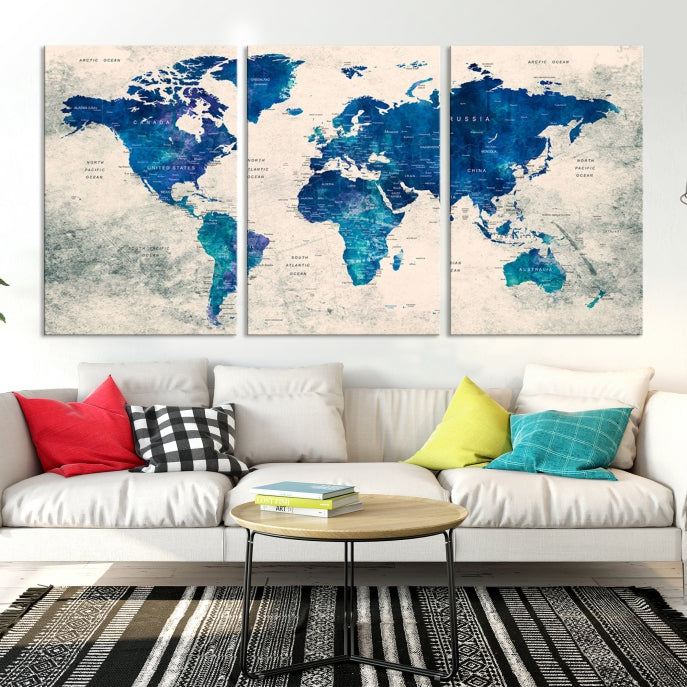 Add a Touch of Style & Function to Your Art Collection with Our World Map Canvas Print Wall Art