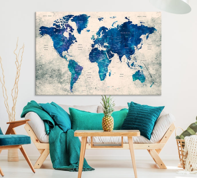 Add a Touch of Style & Function to Your Art Collection with Our World Map Canvas Print Wall Art