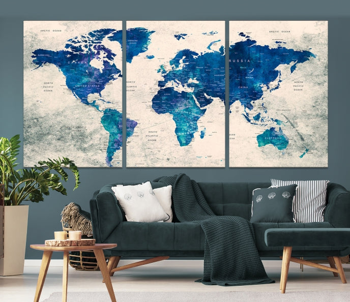 Add a Touch of Style & Function to Your Art Collection with Our World Map Canvas Print Wall Art