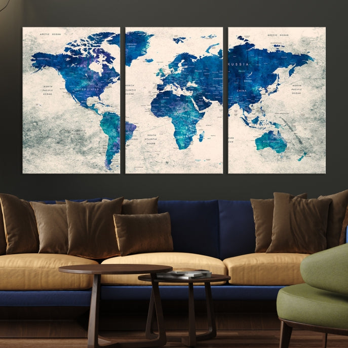 Add a Touch of Style & Function to Your Art Collection with Our World Map Canvas Print Wall Art