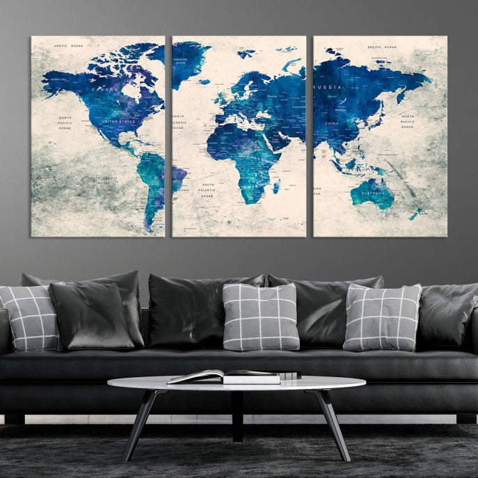 Add a Touch of Style & Function to Your Art Collection with Our World Map Canvas Print Wall Art