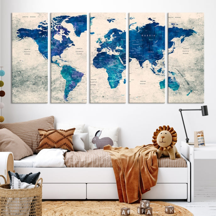 Add a Touch of Style & Function to Your Art Collection with Our World Map Canvas Print Wall Art