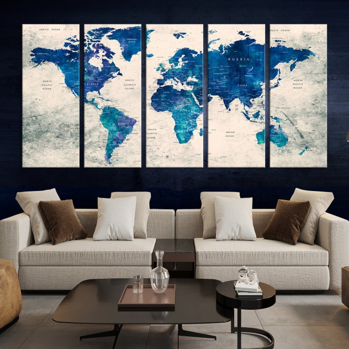 Add a Touch of Style & Function to Your Art Collection with Our World Map Canvas Print Wall Art