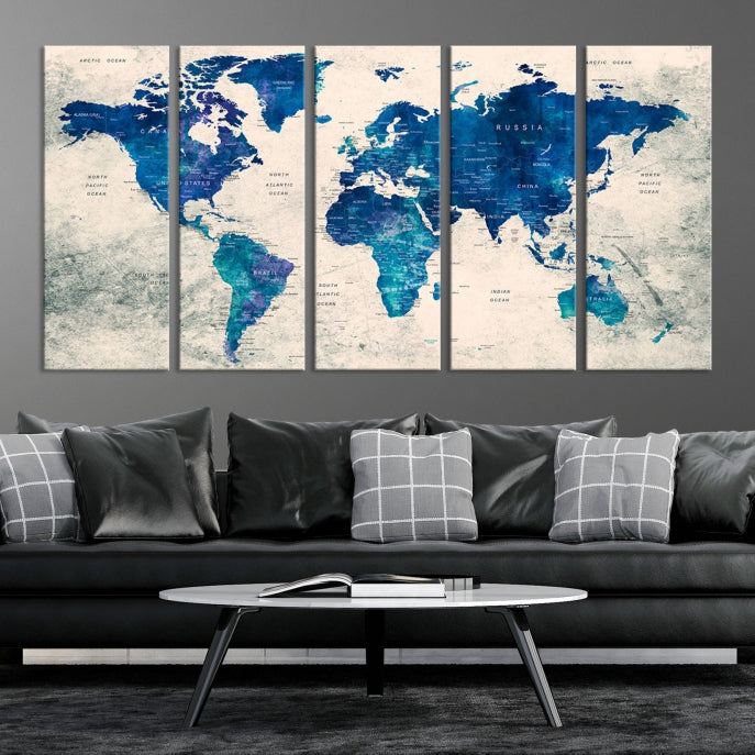 Add a Touch of Style & Function to Your Art Collection with Our World Map Canvas Print Wall Art