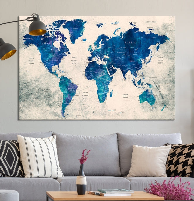 Add a Touch of Style & Function to Your Art Collection with Our World Map Canvas Print Wall Art