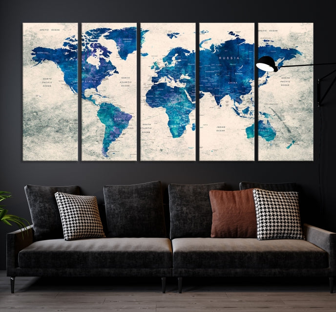 Add a Touch of Style & Function to Your Art Collection with Our World Map Canvas Print Wall Art