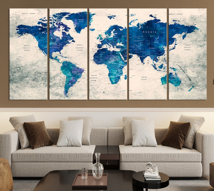 Add a Touch of Style & Function to Your Art Collection with Our World Map Canvas Print Wall Art