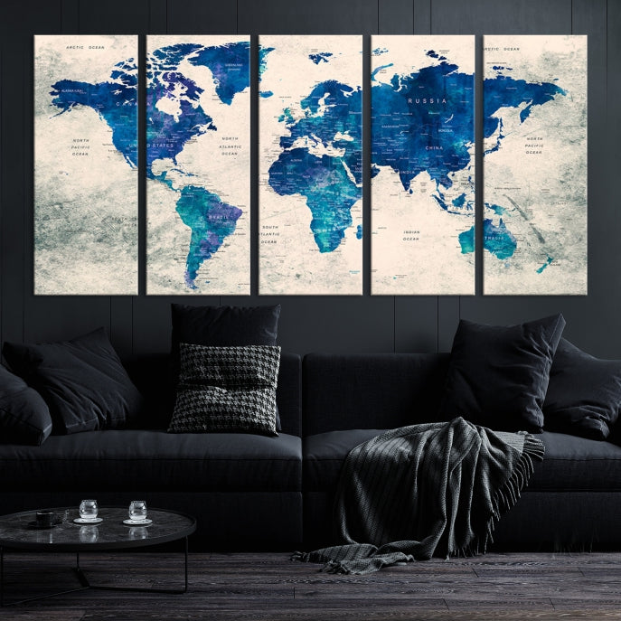 Add a Touch of Style & Function to Your Art Collection with Our World Map Canvas Print Wall Art