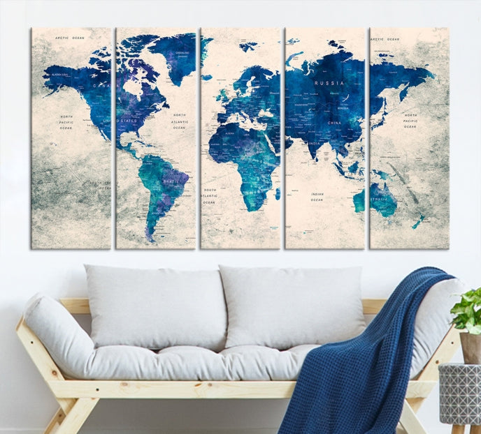 Add a Touch of Style & Function to Your Art Collection with Our World Map Canvas Print Wall Art