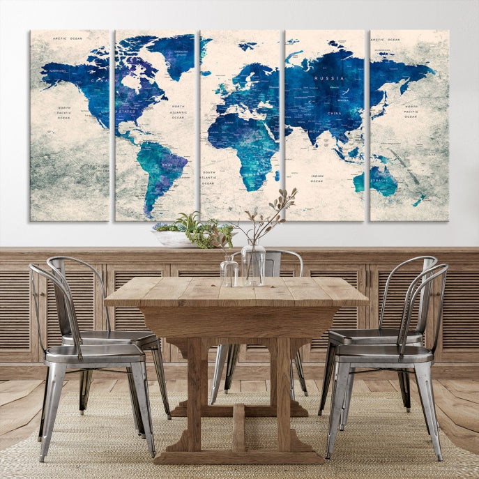 Add a Touch of Style & Function to Your Art Collection with Our World Map Canvas Print Wall Art