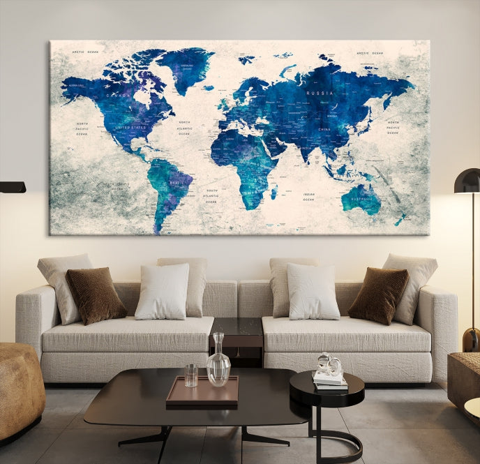 Add a Touch of Style & Function to Your Art Collection with Our World Map Canvas Print Wall Art