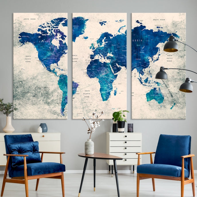 Add a Touch of Style & Function to Your Art Collection with Our World Map Canvas Print Wall Art