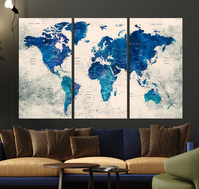 Add a Touch of Style & Function to Your Art Collection with Our World Map Canvas Print Wall Art