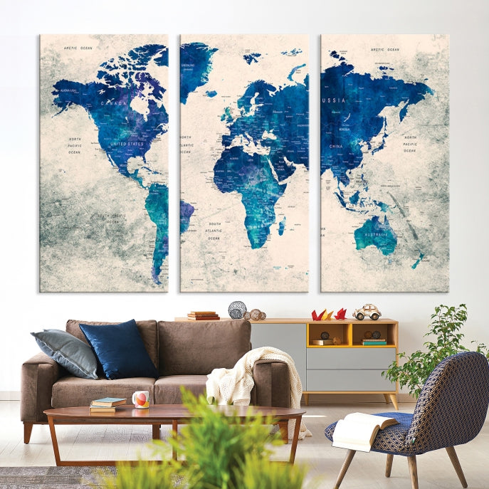 Add a Touch of Style & Function to Your Art Collection with Our World Map Canvas Print Wall Art