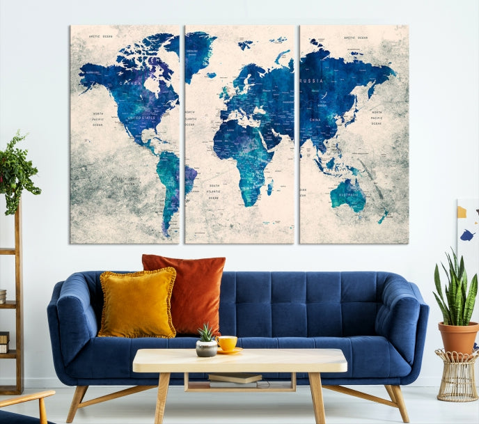 Add a Touch of Style & Function to Your Art Collection with Our World Map Canvas Print Wall Art