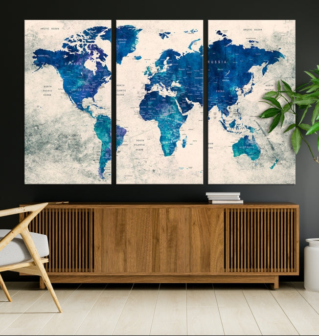 Add a Touch of Style & Function to Your Art Collection with Our World Map Canvas Print Wall Art