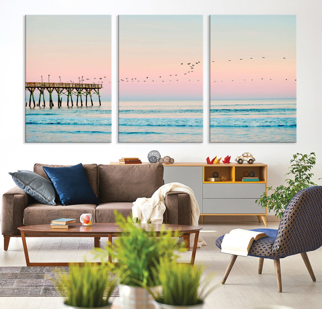 Blush Pink Coastal Set of Prints Boho Beach Decor Printed and Shipped Ocean Wave Print Set Modern Tropical Coastal Photo California Ocean