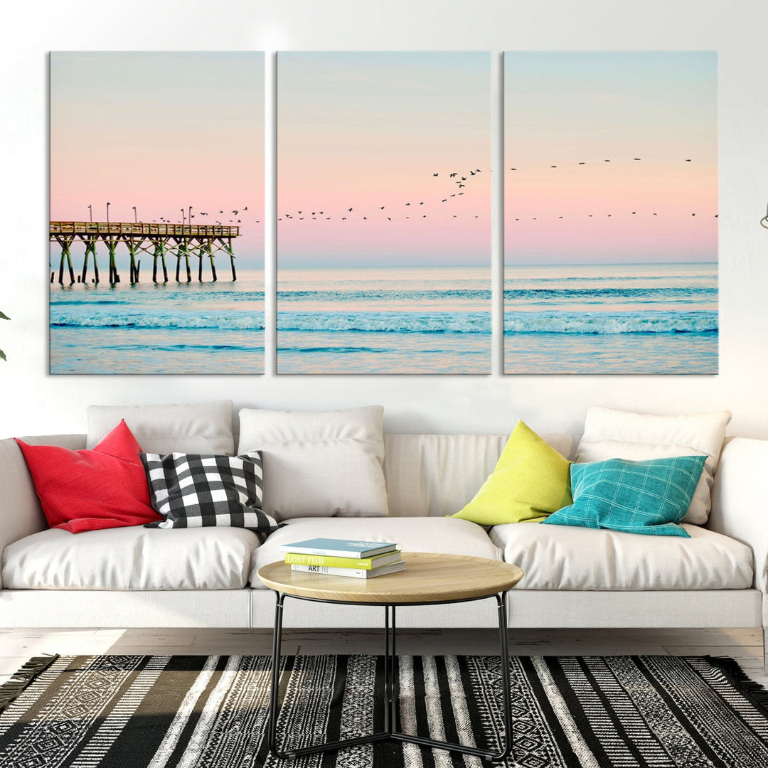 Blush Pink Coastal Set of Prints Boho Beach Decor Printed and Shipped Ocean Wave Print Set Modern Tropical Coastal Photo California Ocean