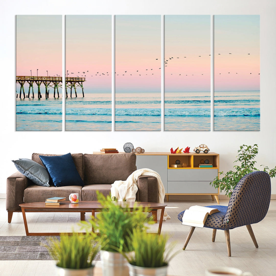 Blush Pink Coastal Set of Prints Boho Beach Decor Printed and Shipped Ocean Wave Print Set Modern Tropical Coastal Photo California Ocean