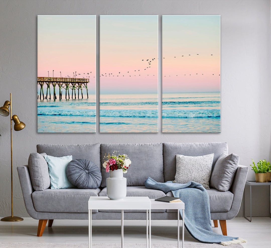 Blush Pink Coastal Set of Prints Boho Beach Decor Printed and Shipped Ocean Wave Print Set Modern Tropical Coastal Photo California Ocean