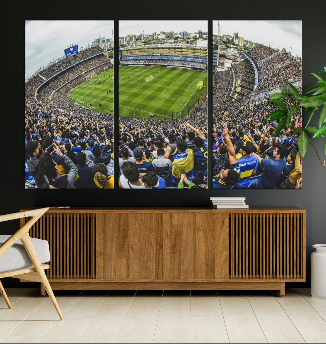 Boca Juniors Stadium Wall Art Print, La Bombonera Stadium Wall Art Canvas for Sports Lover Gift, Soccer Fans Print, Soccer Stadiums Canvas