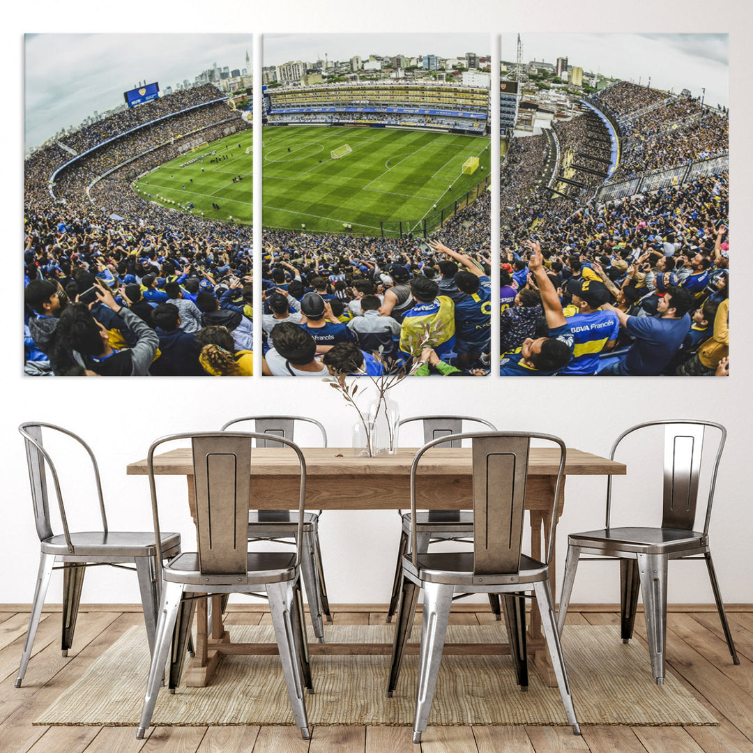 Boca Juniors Stadium Wall Art Print, La Bombonera Stadium Wall Art Canvas for Sports Lover Gift, Soccer Fans Print, Soccer Stadiums Canvas