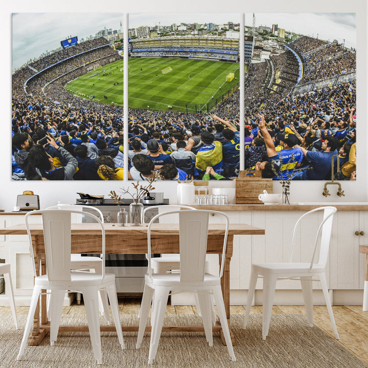 Boca Juniors Stadium Wall Art Print, La Bombonera Stadium Wall Art Canvas for Sports Lover Gift, Soccer Fans Print, Soccer Stadiums Canvas