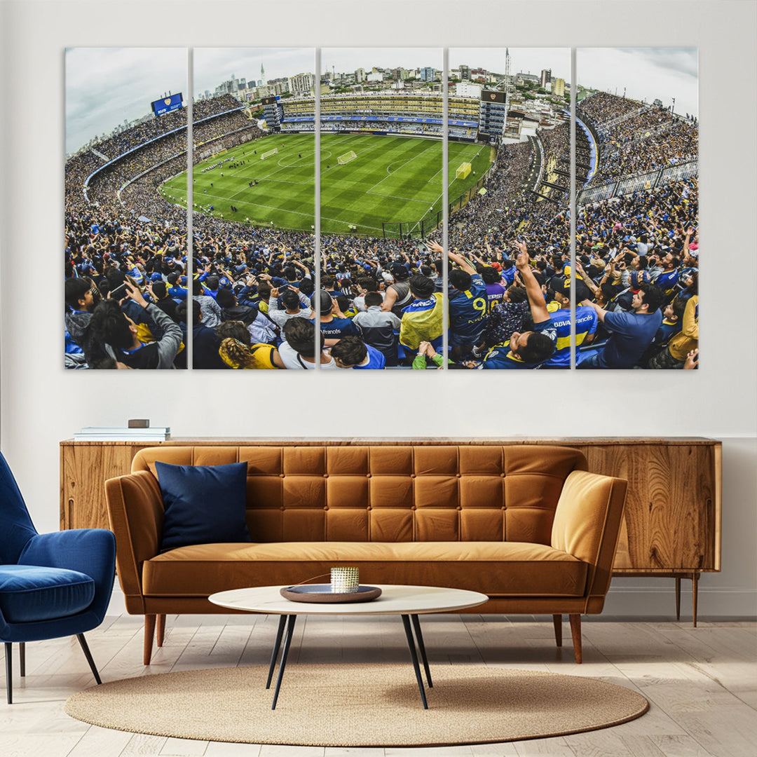 Boca Juniors Stadium Wall Art Print, La Bombonera Stadium Wall Art Canvas for Sports Lover Gift, Soccer Fans Print, Soccer Stadiums Canvas