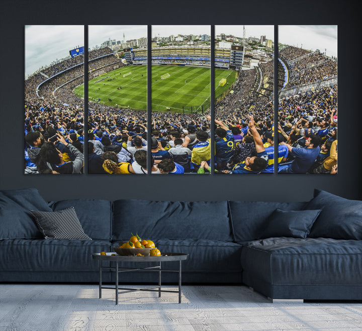 Boca Juniors Stadium Wall Art Print, La Bombonera Stadium Wall Art Canvas for Sports Lover Gift, Soccer Fans Print, Soccer Stadiums Canvas