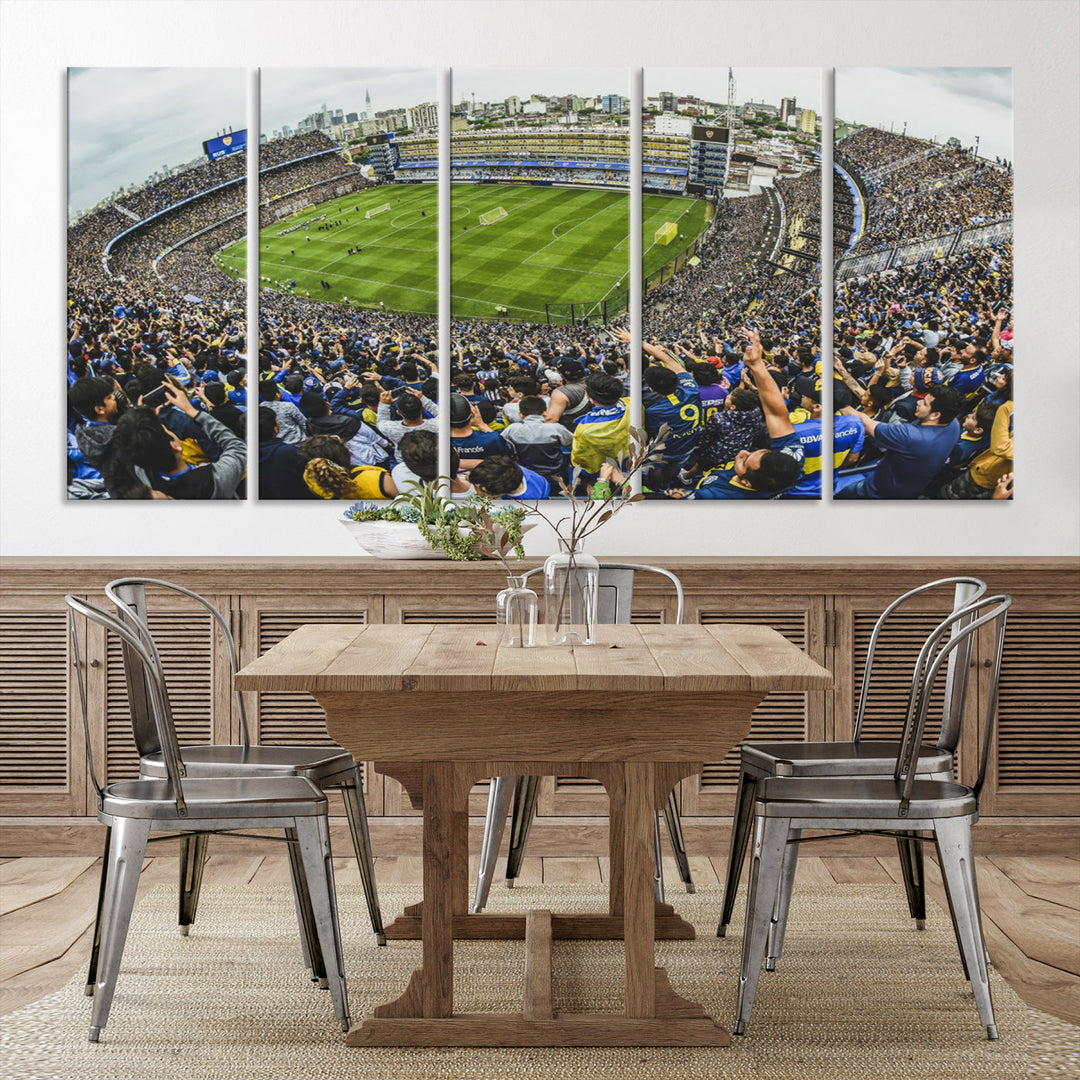 Boca Juniors Stadium Wall Art Print, La Bombonera Stadium Wall Art Canvas for Sports Lover Gift, Soccer Fans Print, Soccer Stadiums Canvas