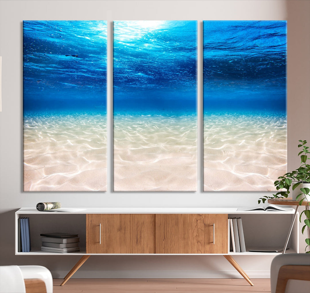 Brilliant Underwater Picture Print Ocean Photo Canvas Wall Art Nautical Decor