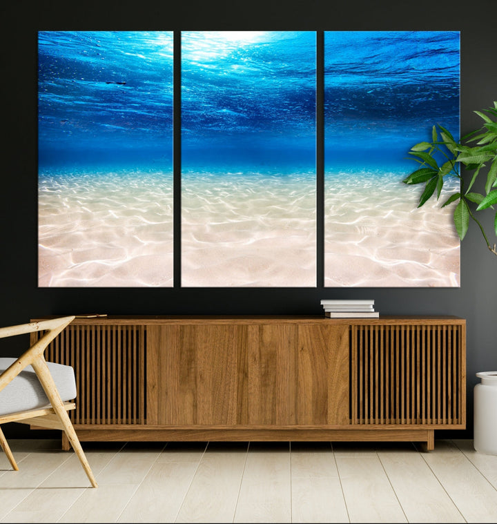 Brilliant Underwater Picture Print Ocean Photo Canvas Wall Art Nautical Decor