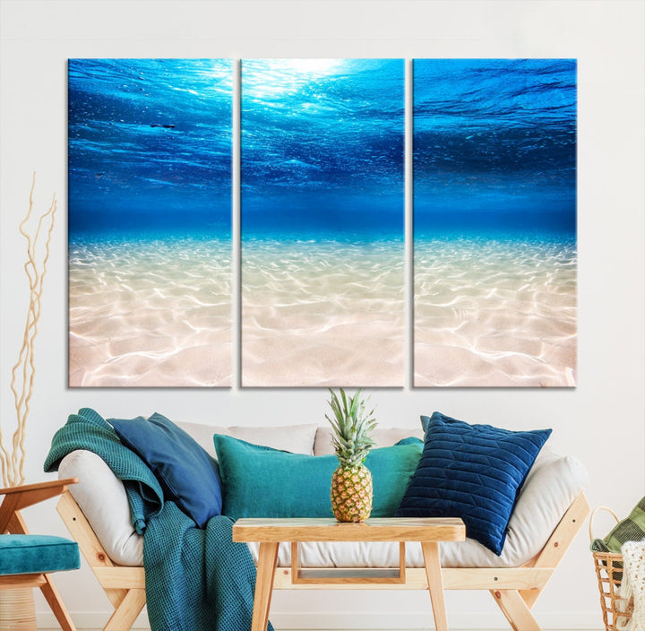 Brilliant Underwater Picture Print Ocean Photo Canvas Wall Art Nautical Decor