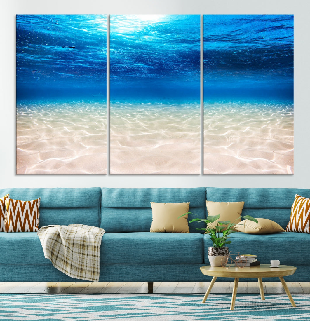 Brilliant Underwater Picture Print Ocean Photo Canvas Wall Art Nautical Decor