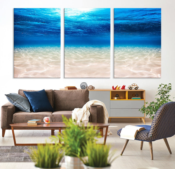 Brilliant Underwater Picture Print Ocean Photo Canvas Wall Art Nautical Decor