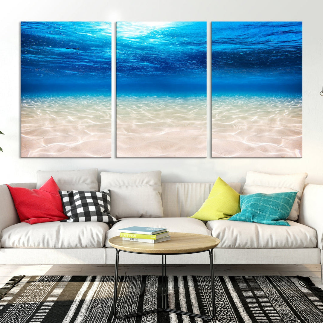 Brilliant Underwater Picture Print Ocean Photo Canvas Wall Art Nautical Decor