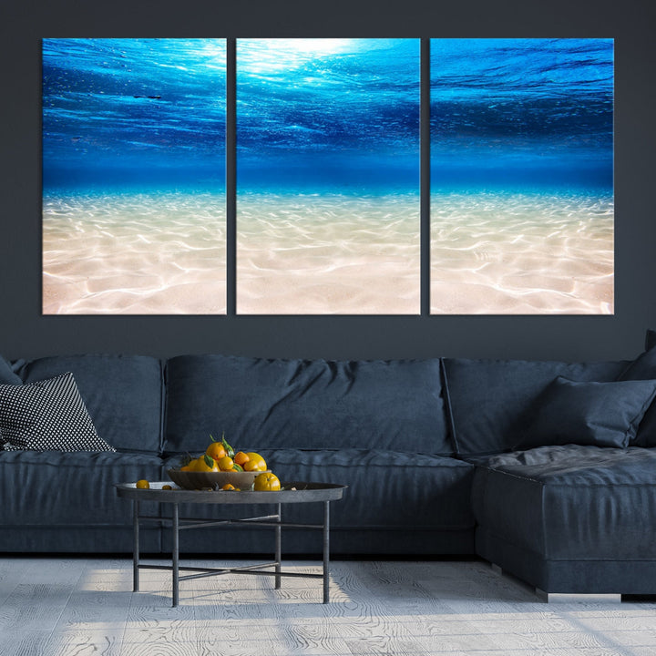 Brilliant Underwater Picture Print Ocean Photo Canvas Wall Art Nautical Decor