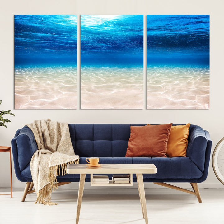 Brilliant Underwater Picture Print Ocean Photo Canvas Wall Art Nautical Decor