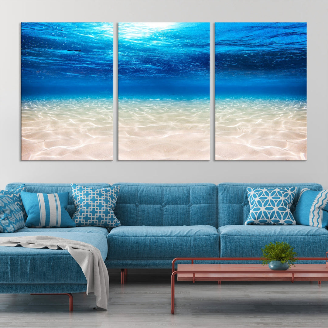 Brilliant Underwater Picture Print Ocean Photo Canvas Wall Art Nautical Decor