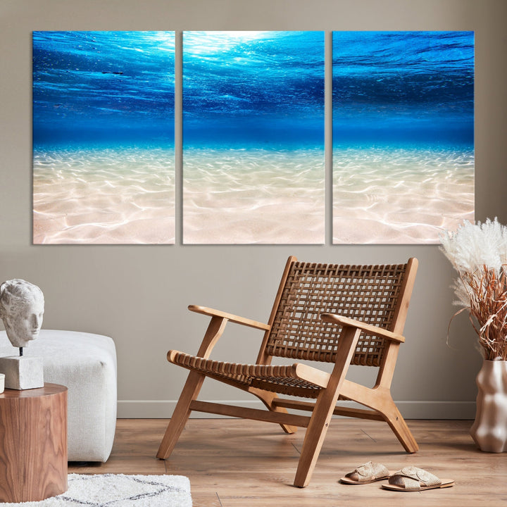 Brilliant Underwater Picture Print Ocean Photo Canvas Wall Art Nautical Decor